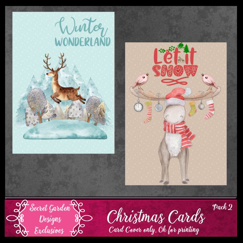 (image for) SGD Exclusive Christmas Cards pack 2